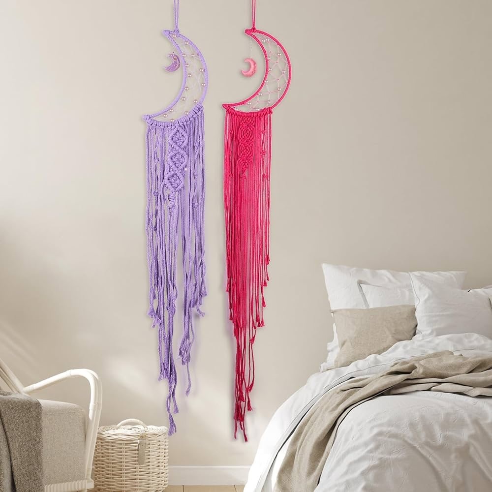 LED Cord Macrame Moons